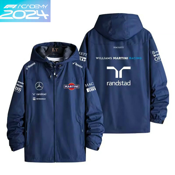 2024 Veste Williams Martini Racing Homme Coupe-vent Imperméable Blouson